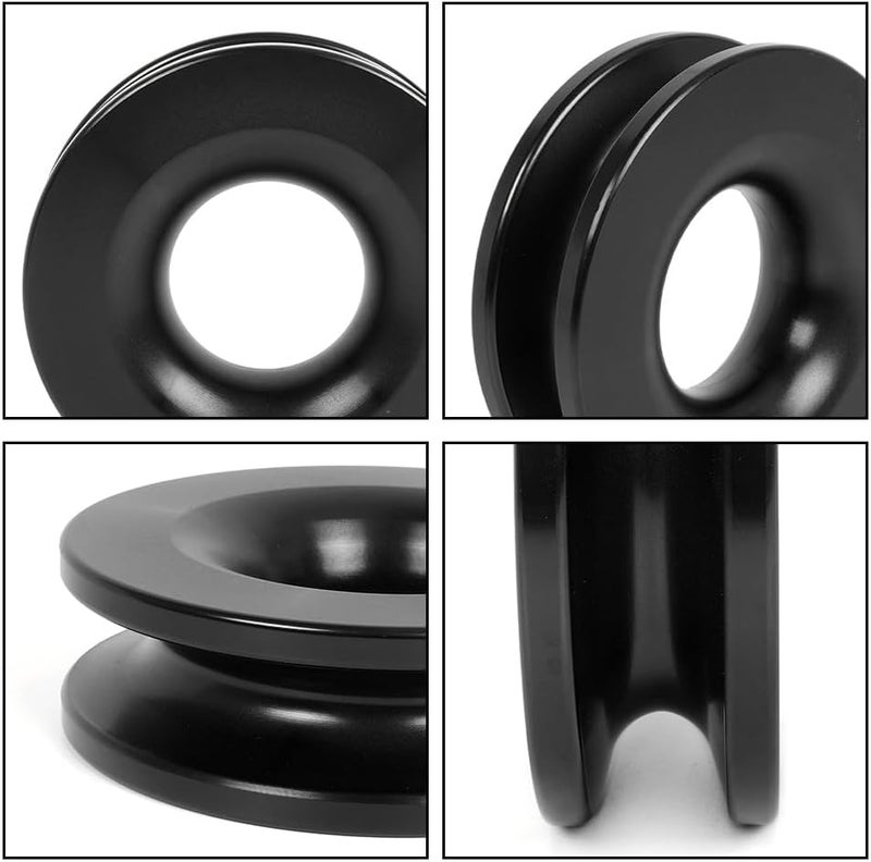 BARTOO Winch Snatch Recovery Ring 66,000 lbs, Snatch Towing Ring for Soft Shackle & Synthetic Rope, Winch Snatch for ATV UTV SUV Off-Road Vehicle, Black - Image 4